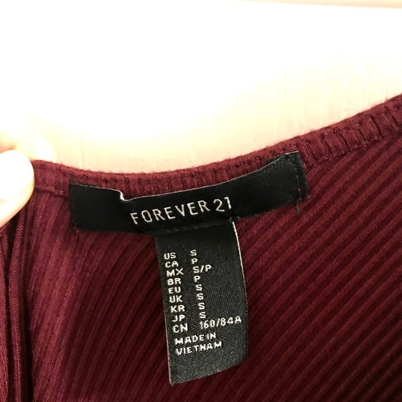 Forever21Burgundy Soft Dress - Picture 2 of 2
